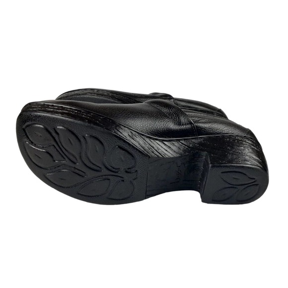 BOC Born Concept Shoes Womens Size 10M Black Leather Pebbled Clogs Mules C80803 - Picture 9 of 14